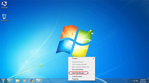 Windows 7 Desktop, Taskbar